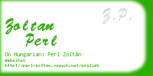 zoltan perl business card